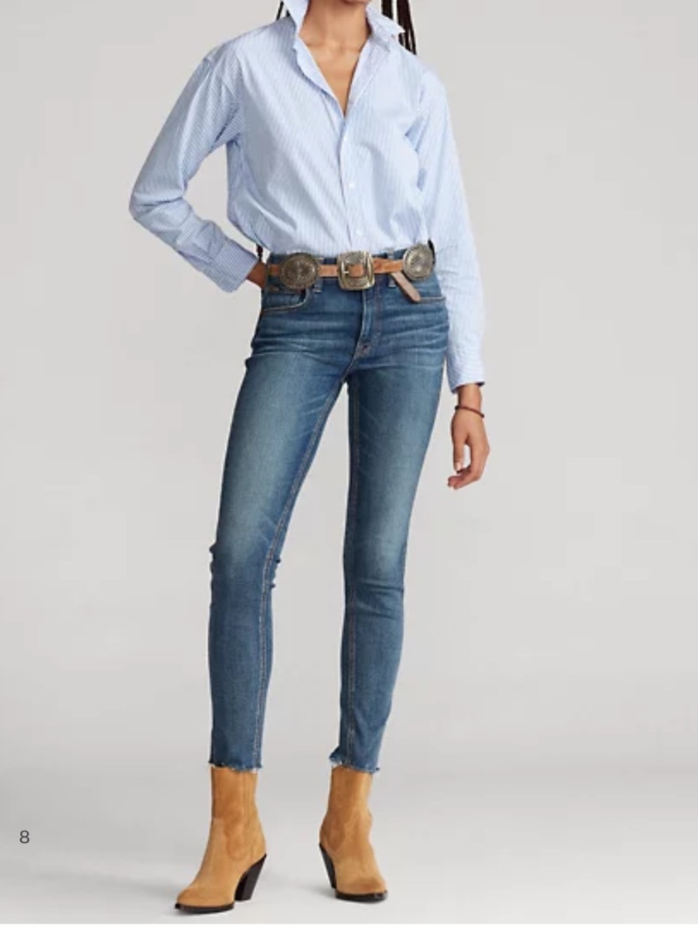 POLO RALPH LAUREN TOMPKINS MIDRISE SKINNY CROP JEANS SIZE 26